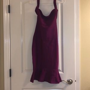 Magenta body on halter dress